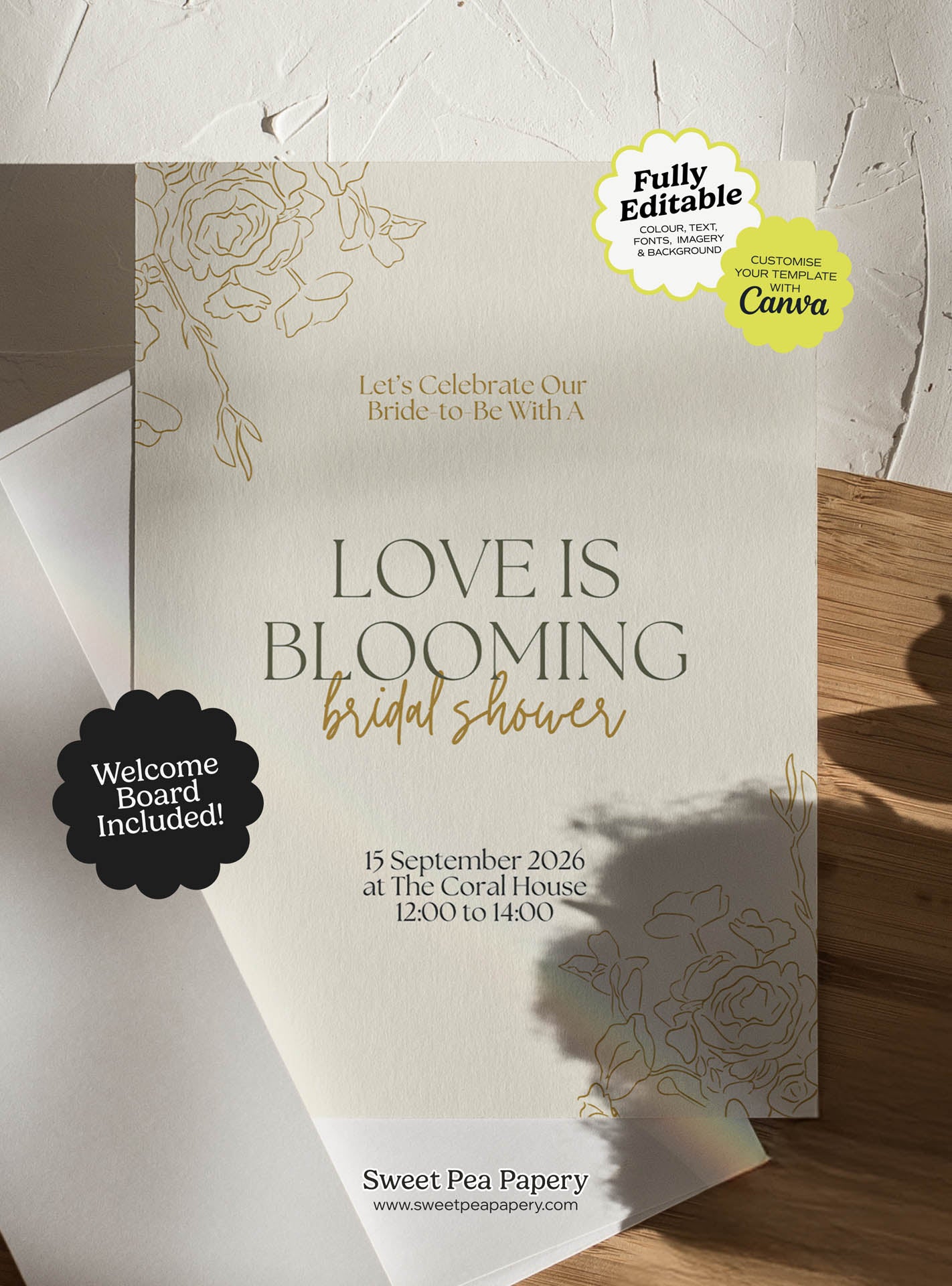Love is Blooming Invite Set