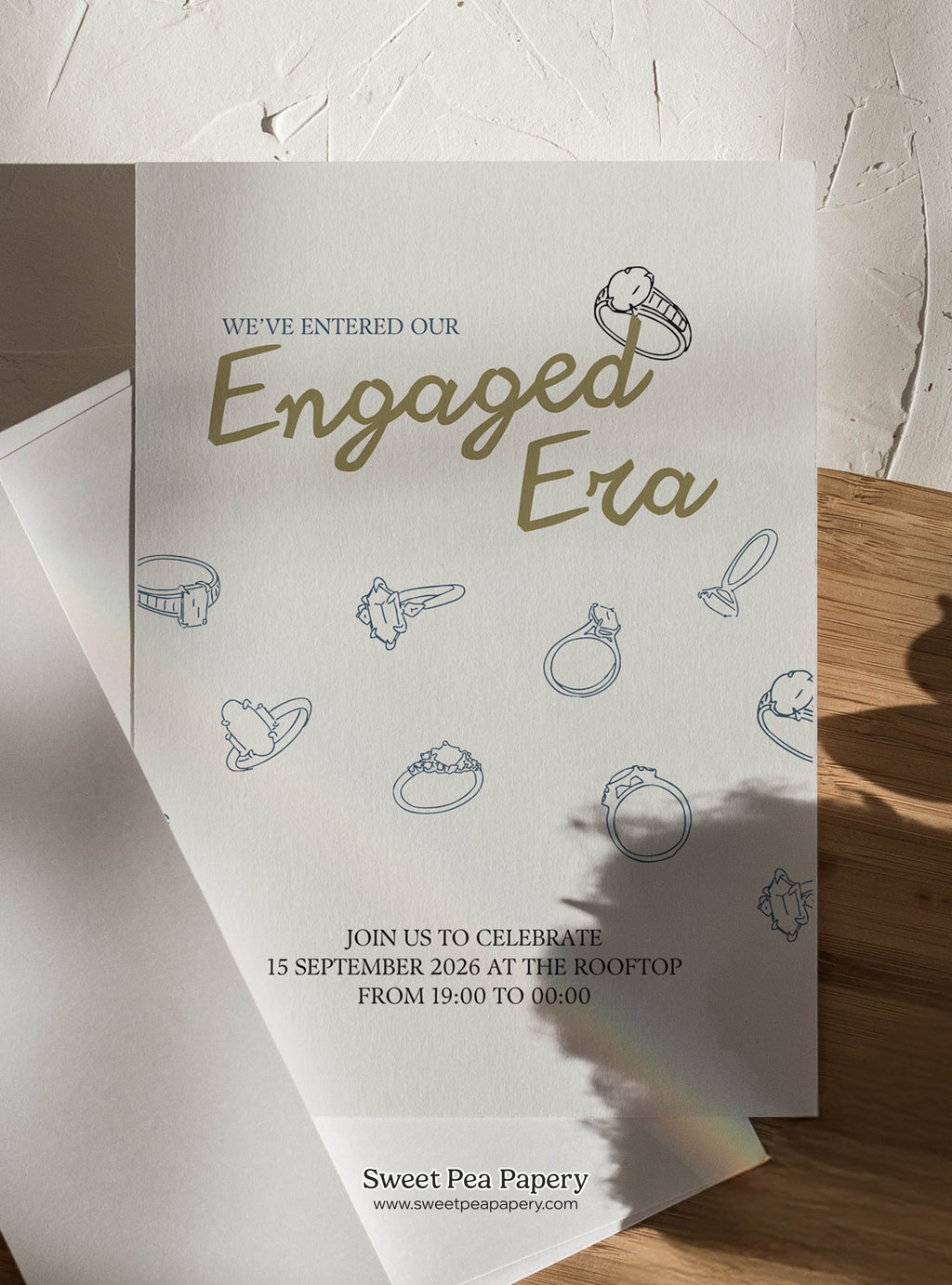 Our Engaged Era Invite & Welcome Board Set
