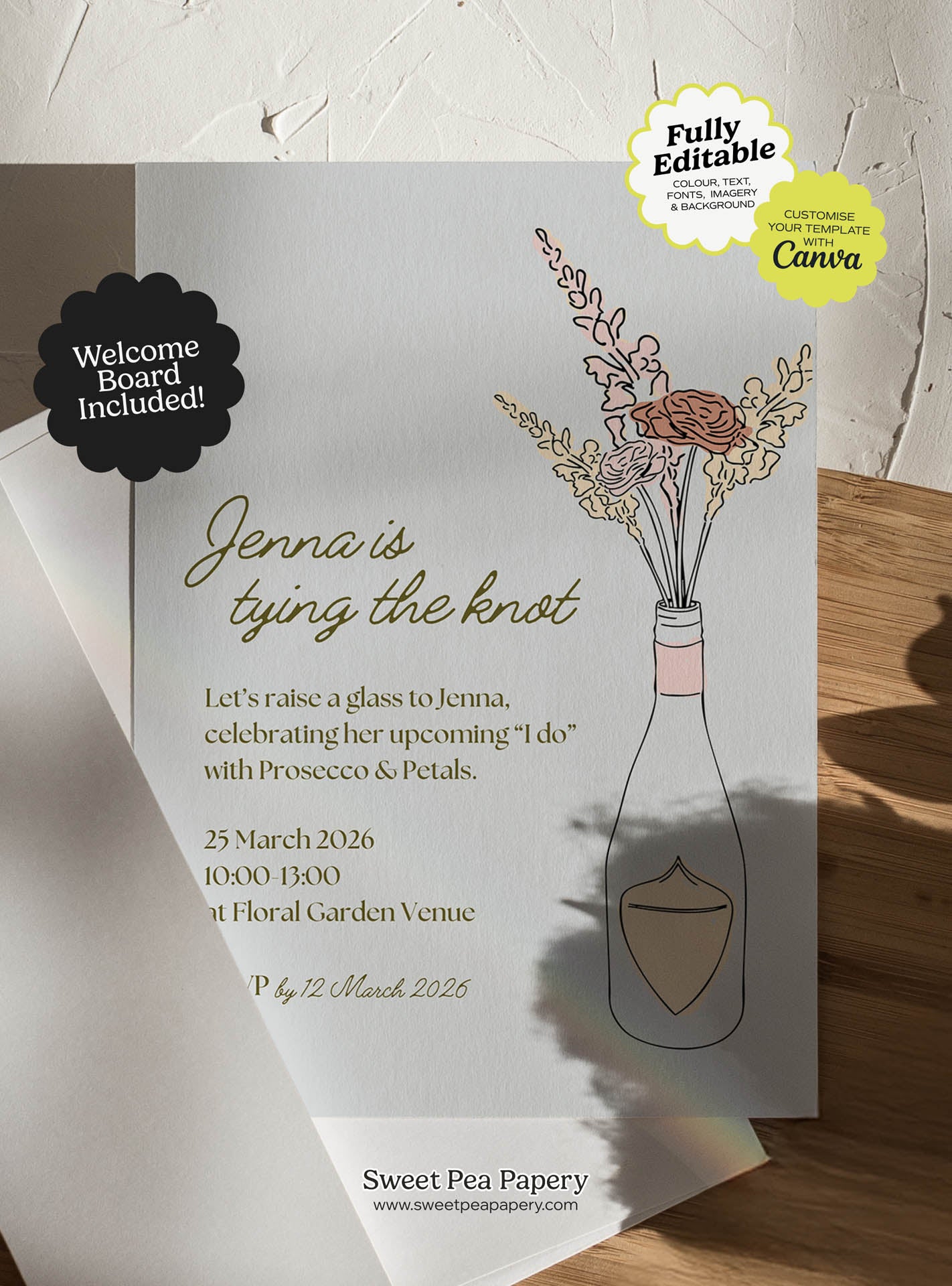 Petals & Prosecco Invite Set