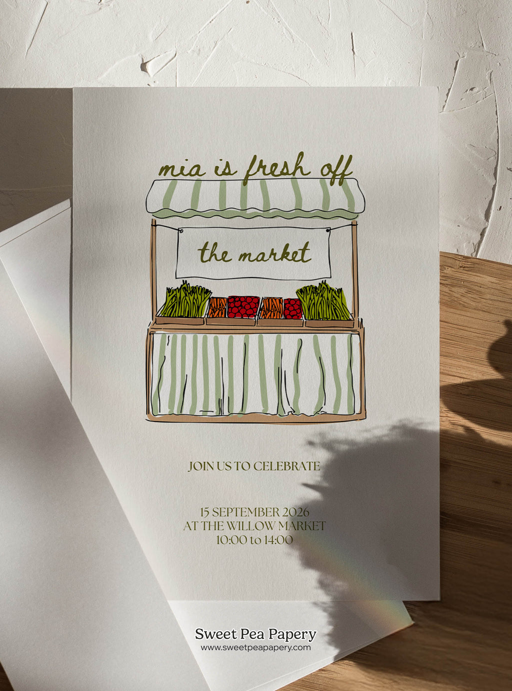 She's Fresh Off The Market Invite & Welcome Board Set