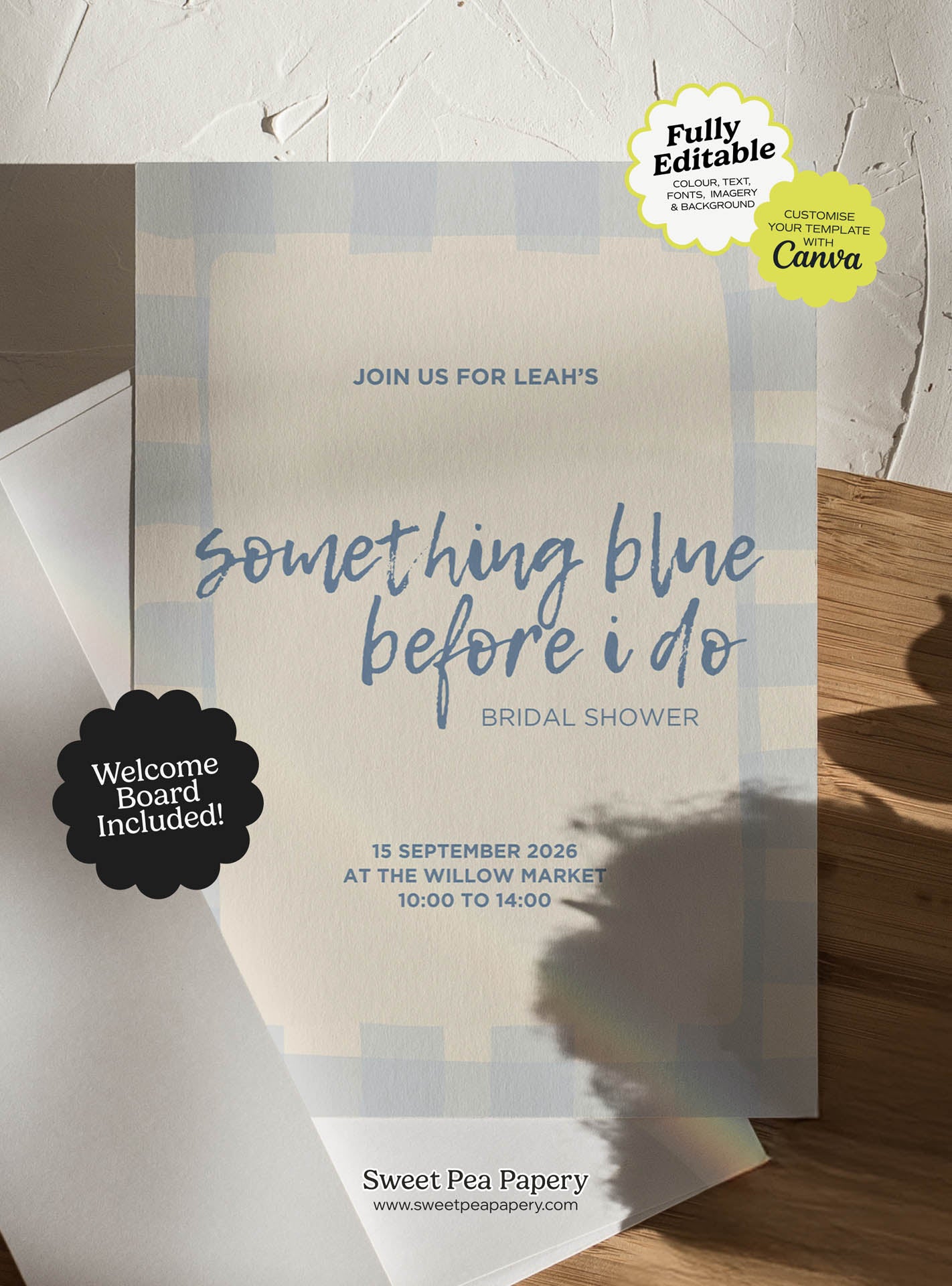 Something Blue Before 'I Do' Invite Set