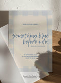 Something Blue Before 'I Do' Invite & Welcome Board Set