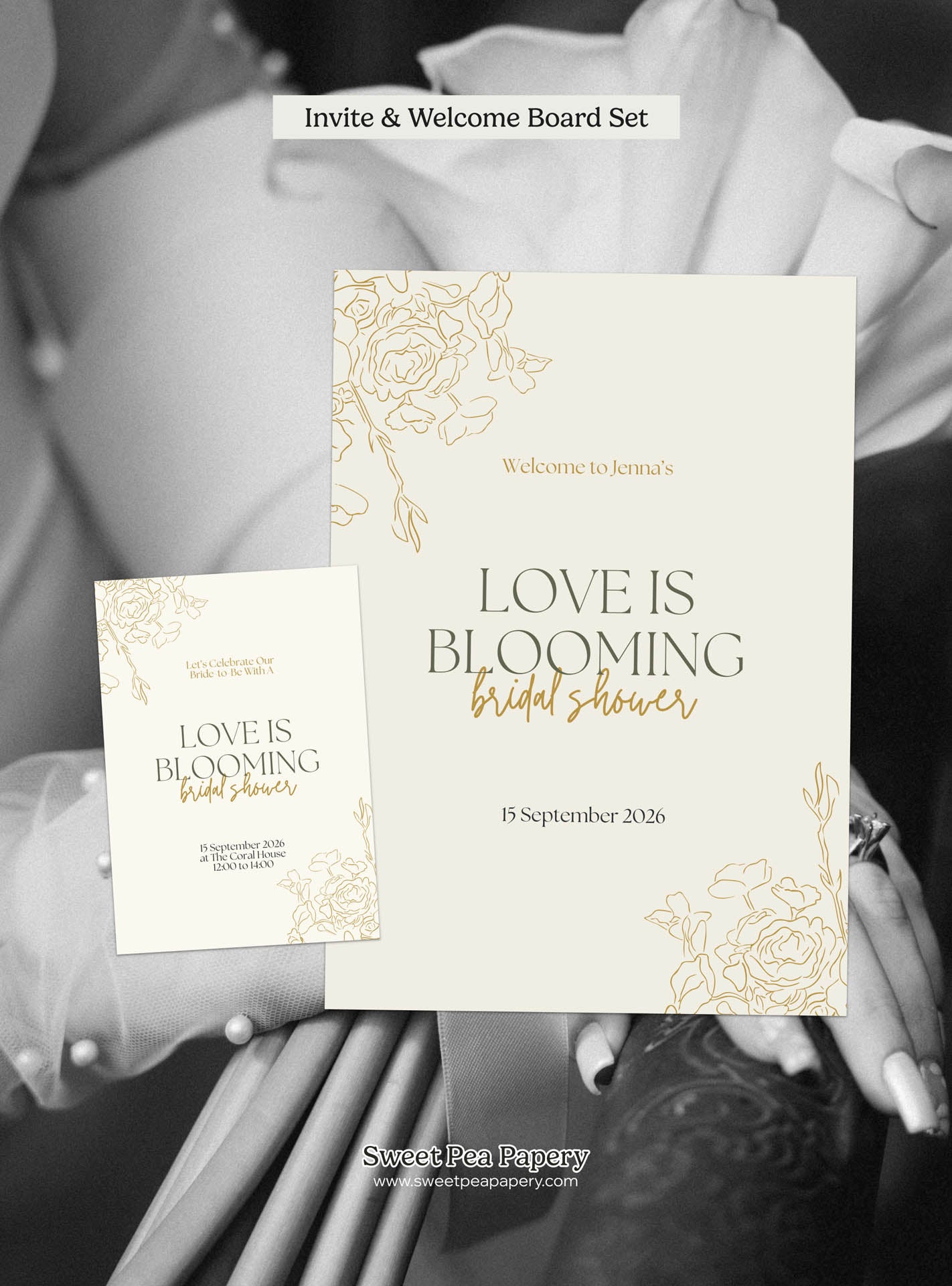 Love is Blooming Invite Set