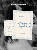 Something Blue Before 'I Do' Invite & Welcome Board Set