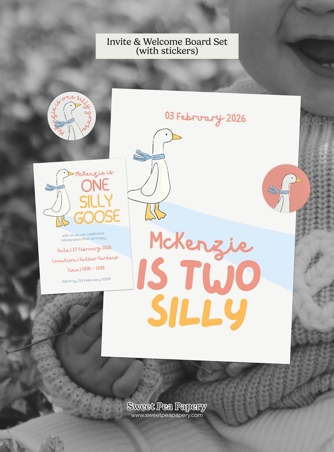 Silly Goose Kids Invite Set
