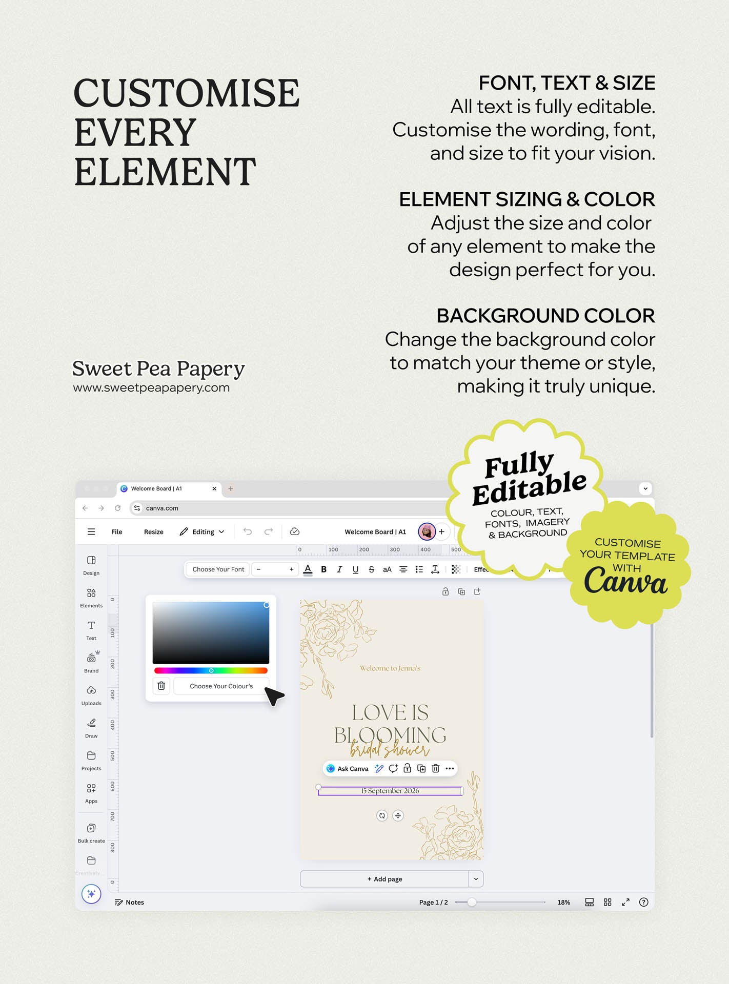 Love is Blooming Invite Set