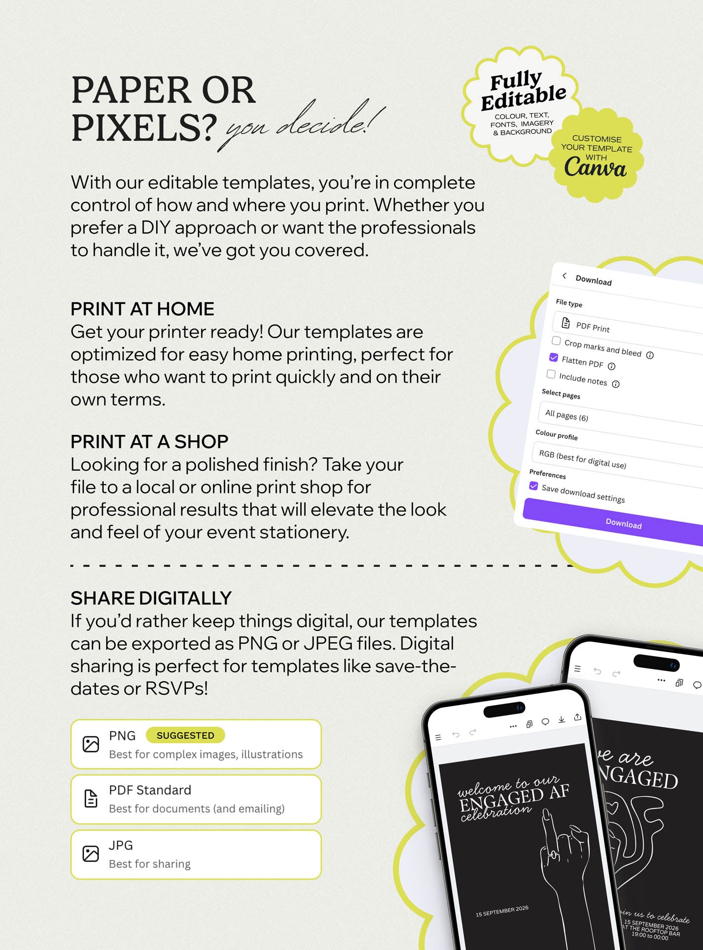 Engaged AF Invite & Welcome Board Set