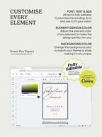 Customisable wedding stationery shown inside Canva featuring wedding vow text, bridal vow wording, save the dates, rsvps, canva templates and canva designs, ideal for a gift wedding and beautiful wedding stationery store experience.