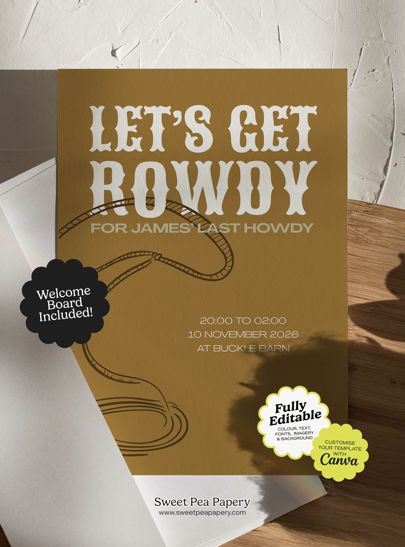 Let's Get Rowdy Invite Set