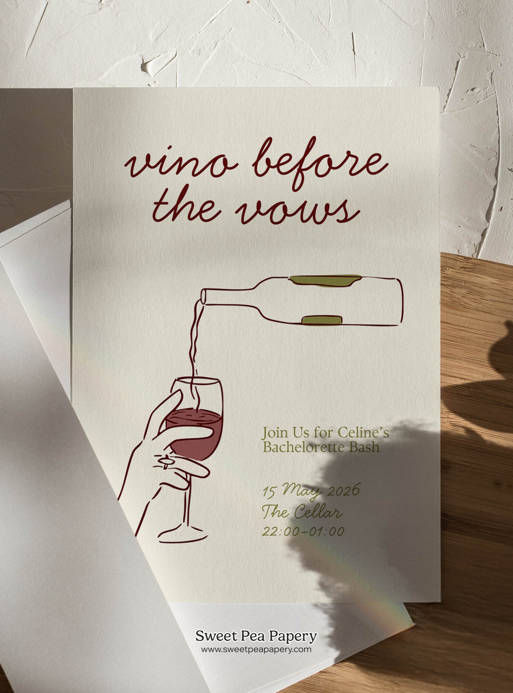 Vino before Vows Invite & Welcome Board Set