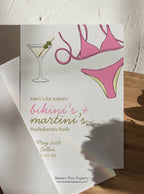Bikinis & Martinis Invite & Welcome Board Set