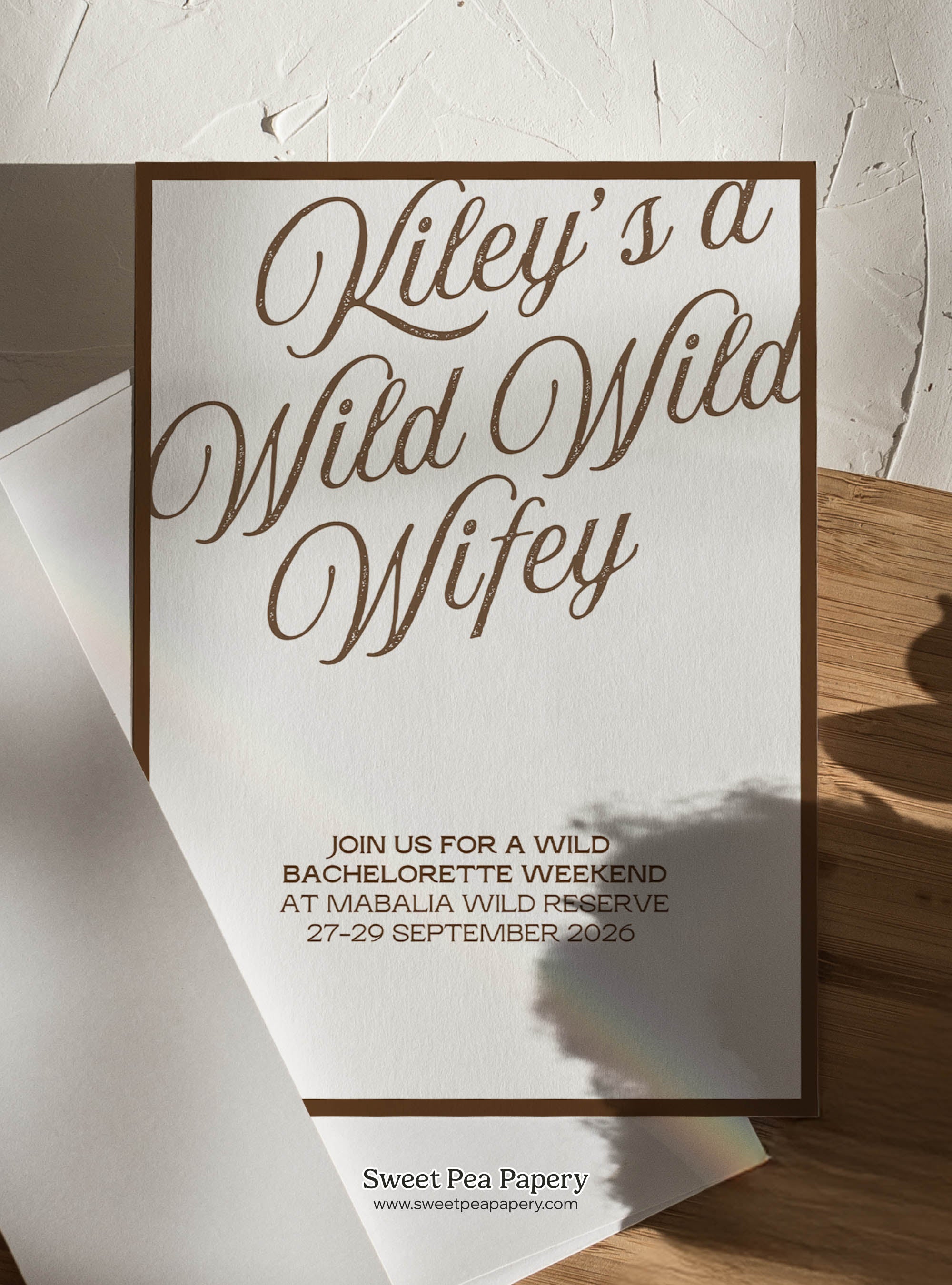 Wild Wild Wifey Invite & Welcome Board Set