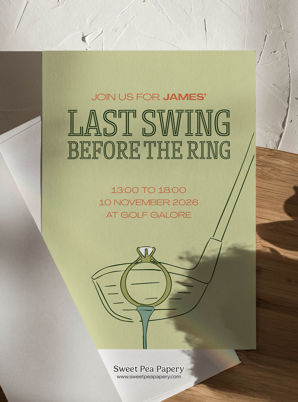 Last Swing, Before the Ring Invite & Welcome Board Set