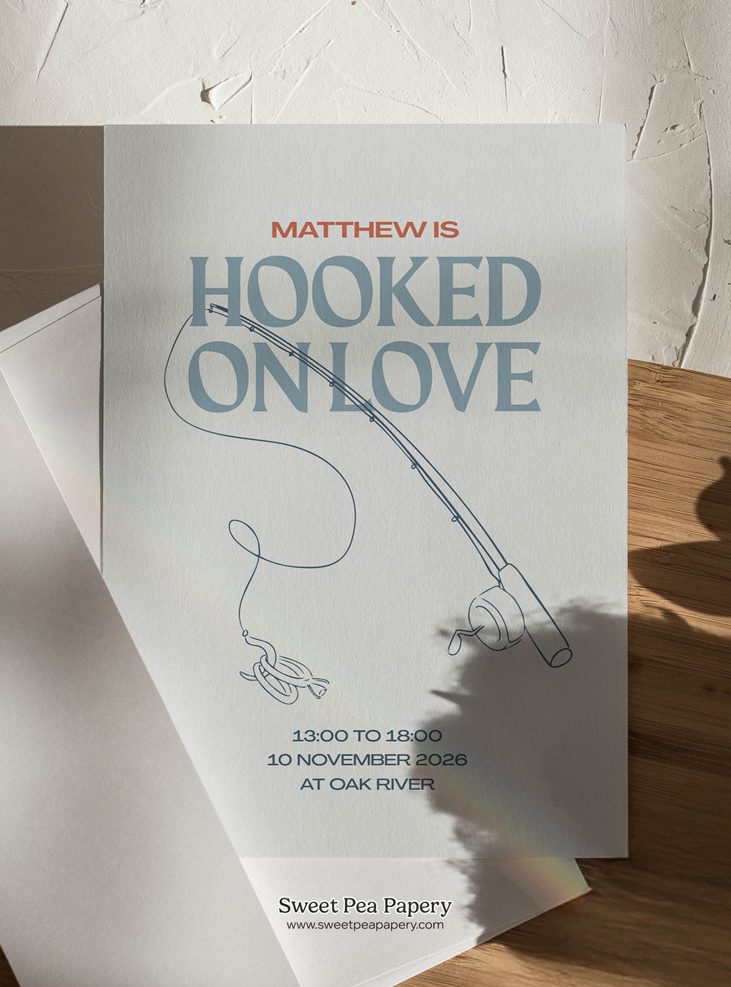 Hooked on Love Invite & Welcome Board Set