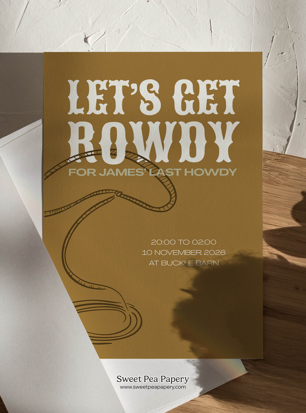 Let's Get Rowdy Invite & Welcome Board Set