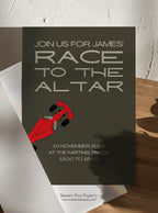 Race to the Altar Invite & Welcome Board Set
