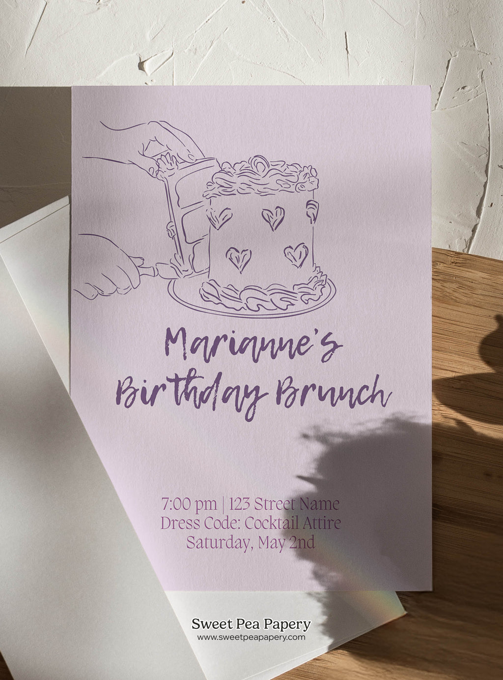 Lilac Slice Invite & Welcome Board Set