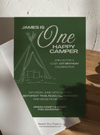 One Happy Camper Invite & Welcome Board Set