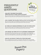 Frequently asked questions section for the Onyx Wedding Collection covering canva templates, wedding vow editing, save the dates, rsvps, gift wedding stationery, stationery stores guidance and love for story wedding and wedding support.