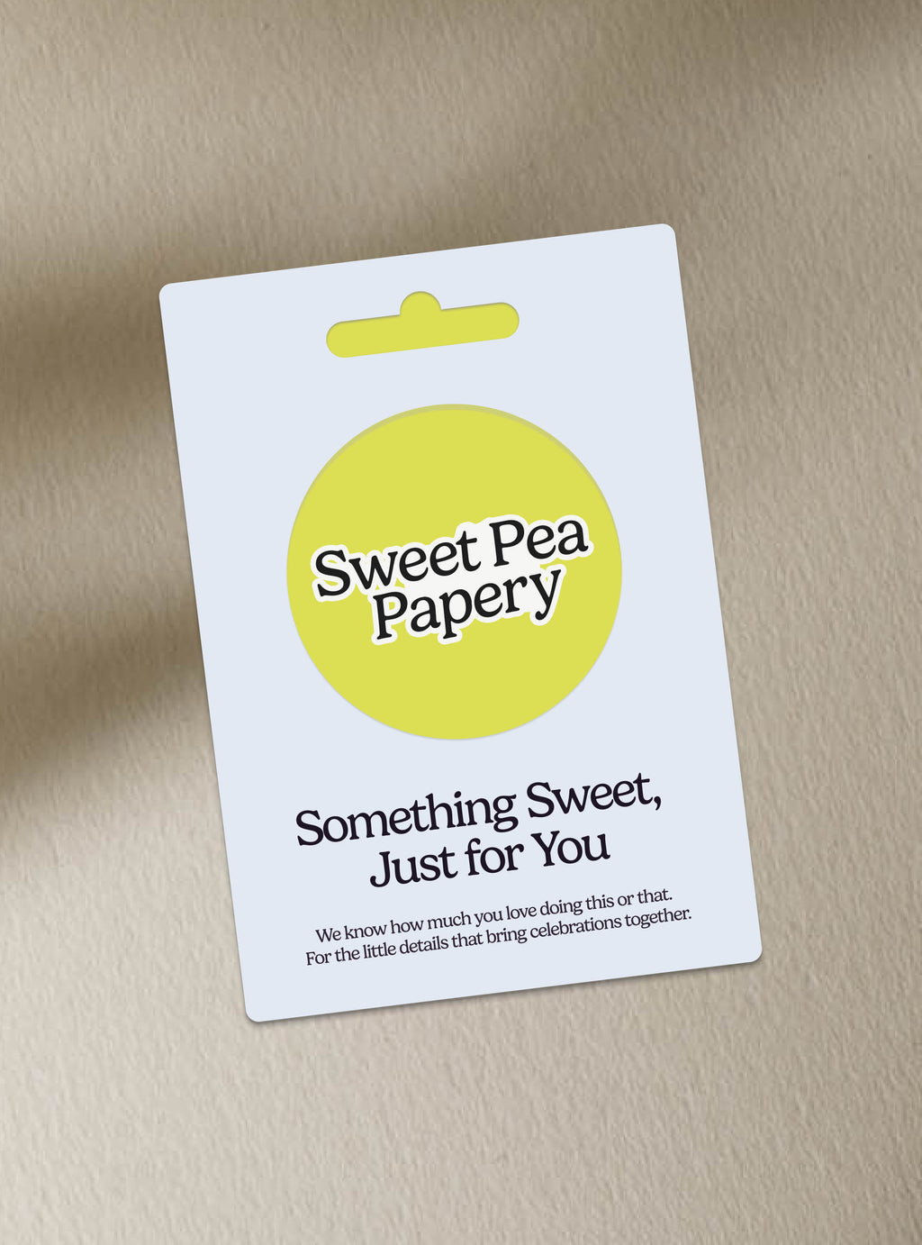 Sweet Pea Papery Gift Card