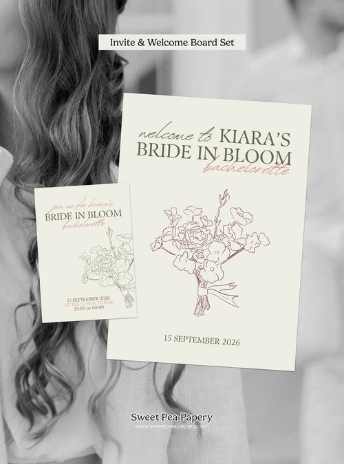 Bride in Bloom Invite Set