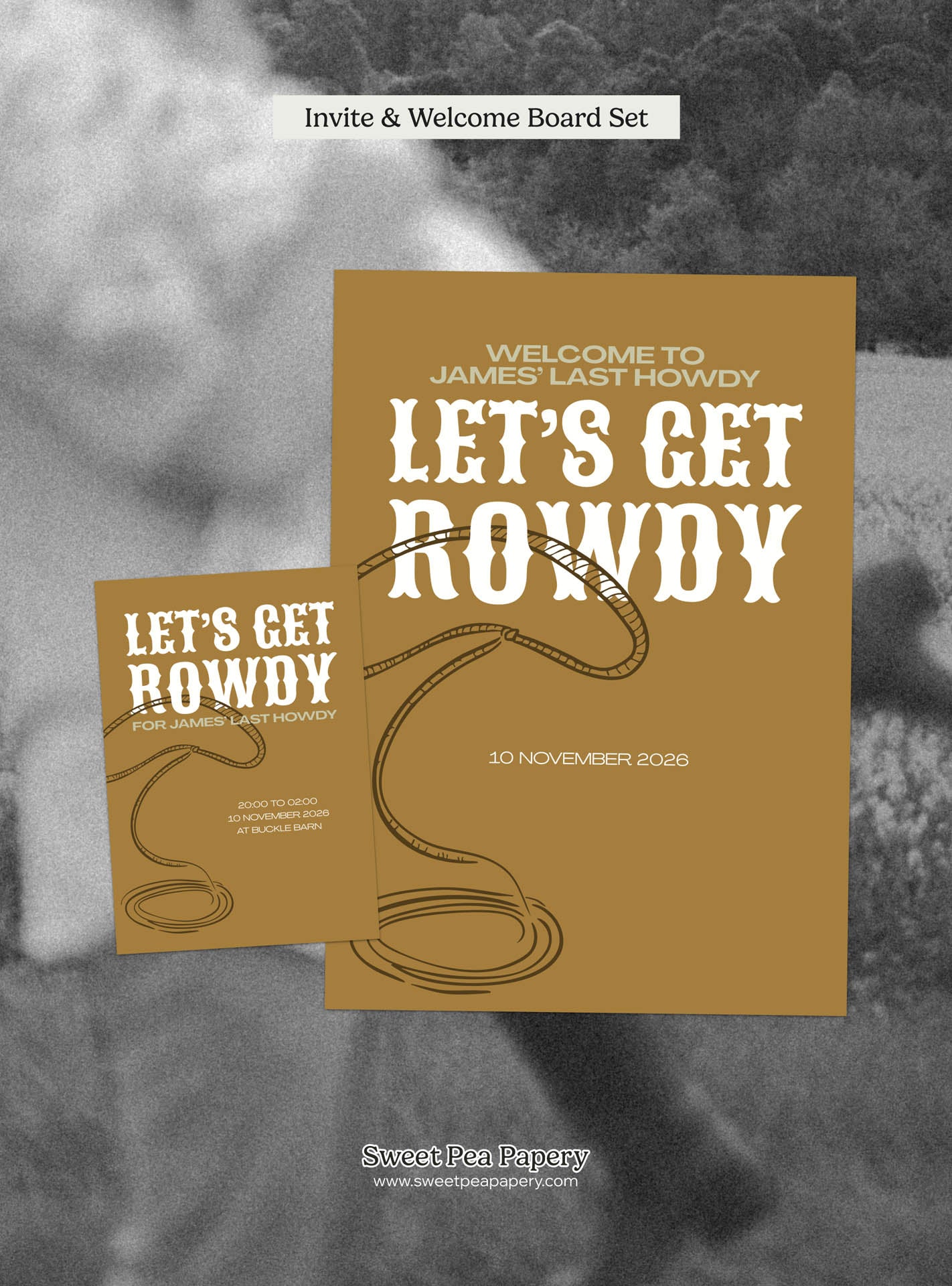 Let's Get Rowdy Invite Set