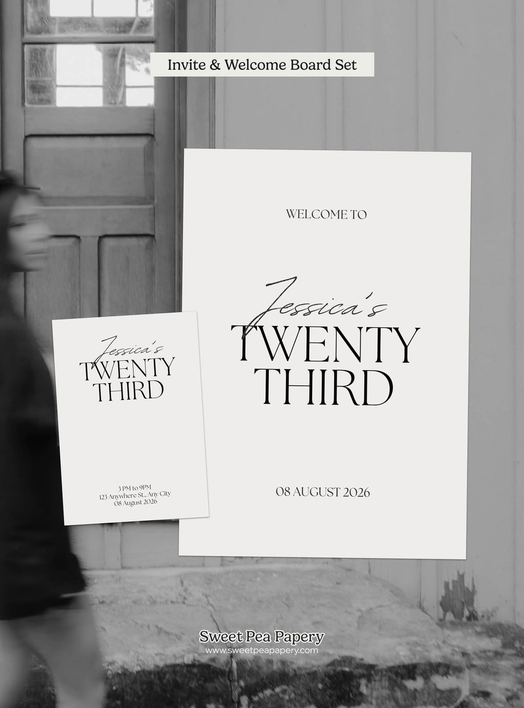 Modernmalist Invite & Welcome Board Set