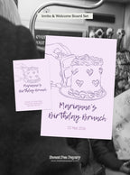 Lilac Slice Invite & Welcome Board Set