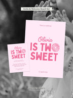 Two Sweet Invite & Welcome Board Set