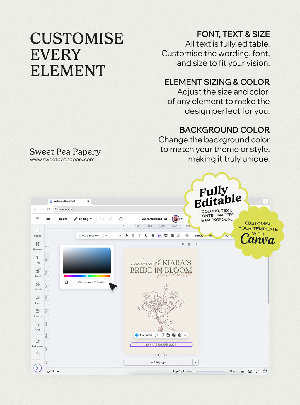 Bride in Bloom Invite Set