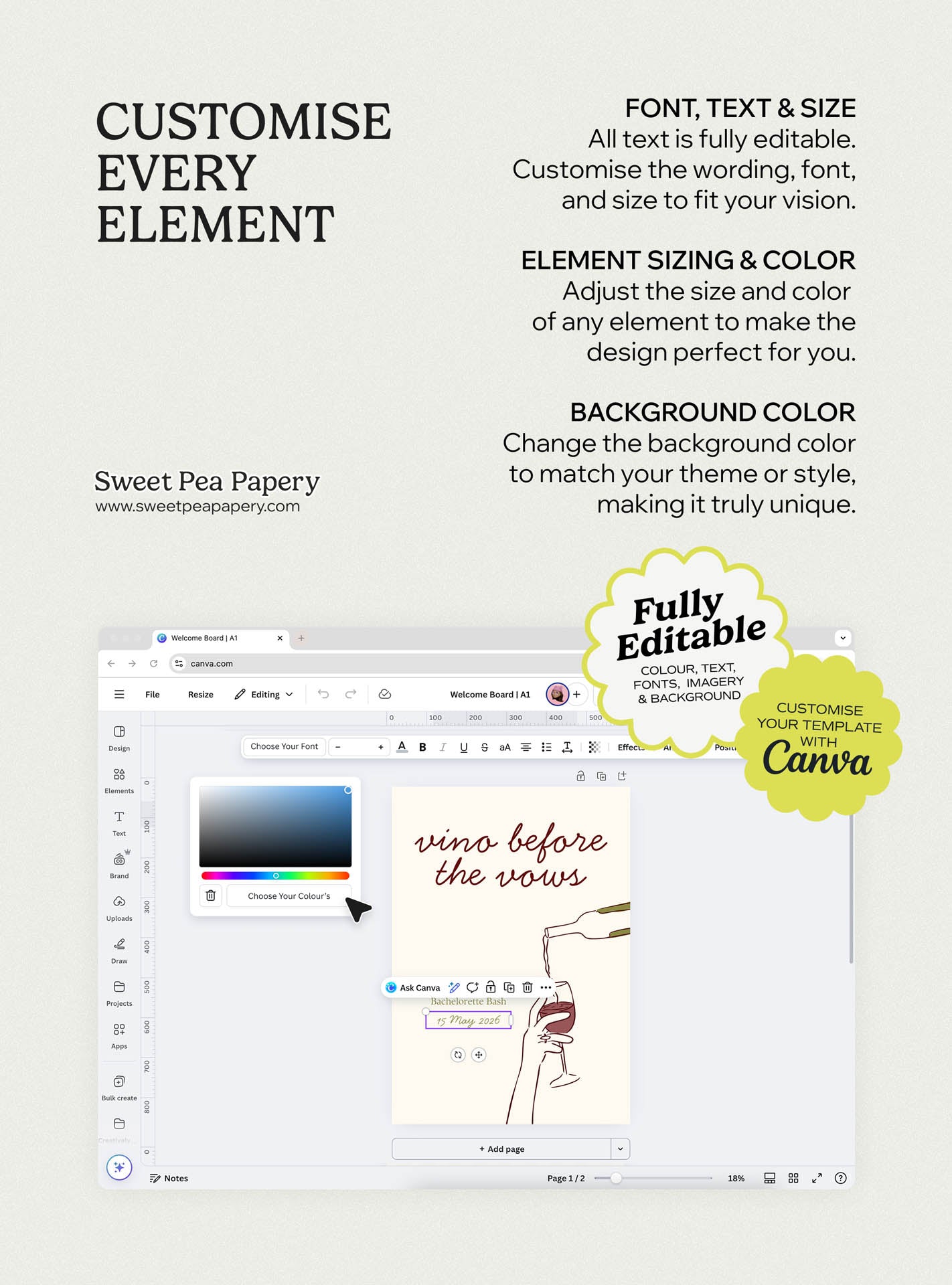 Vino before Vows Invite Set