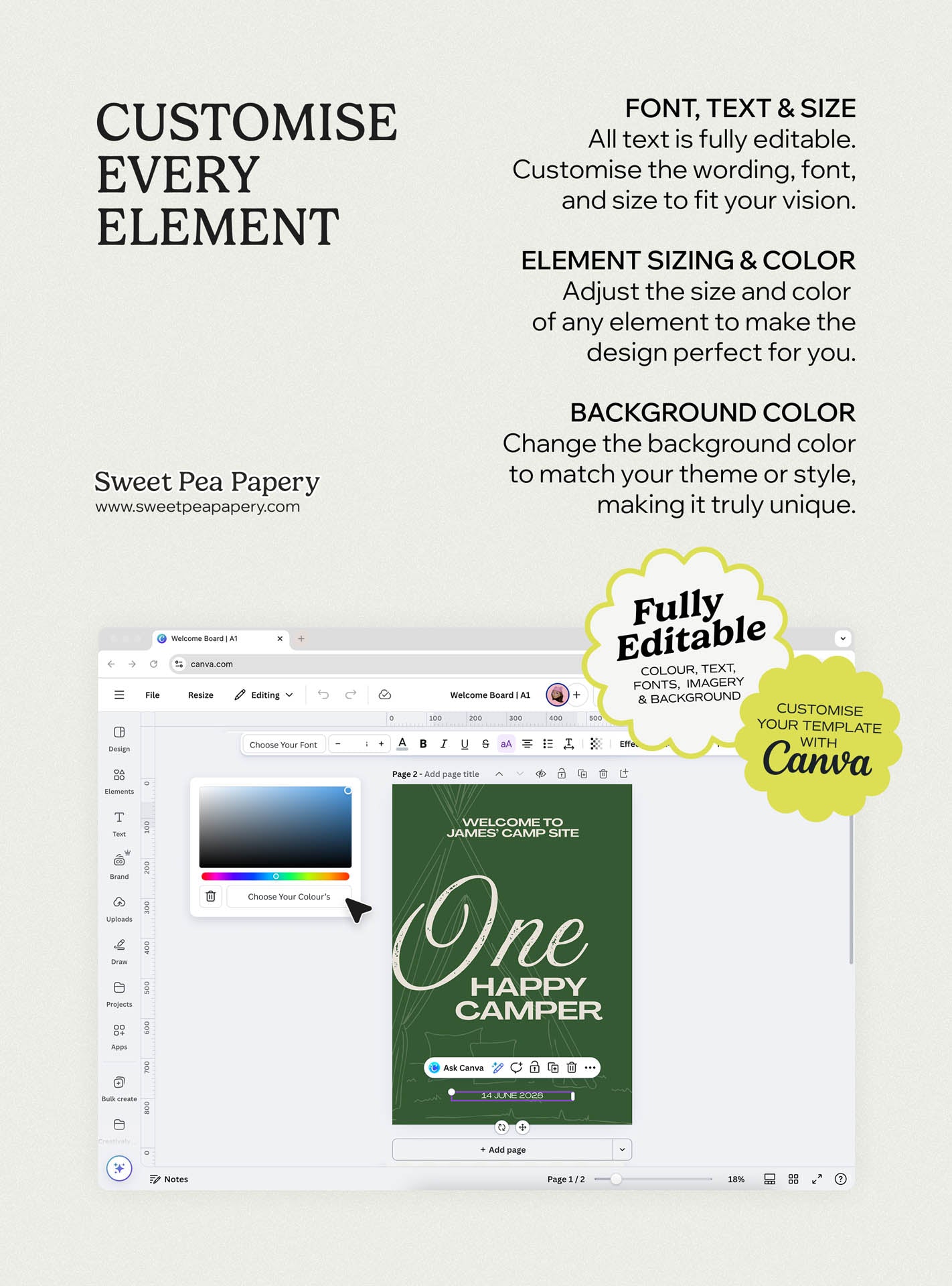 One Happy Camper Invite Set