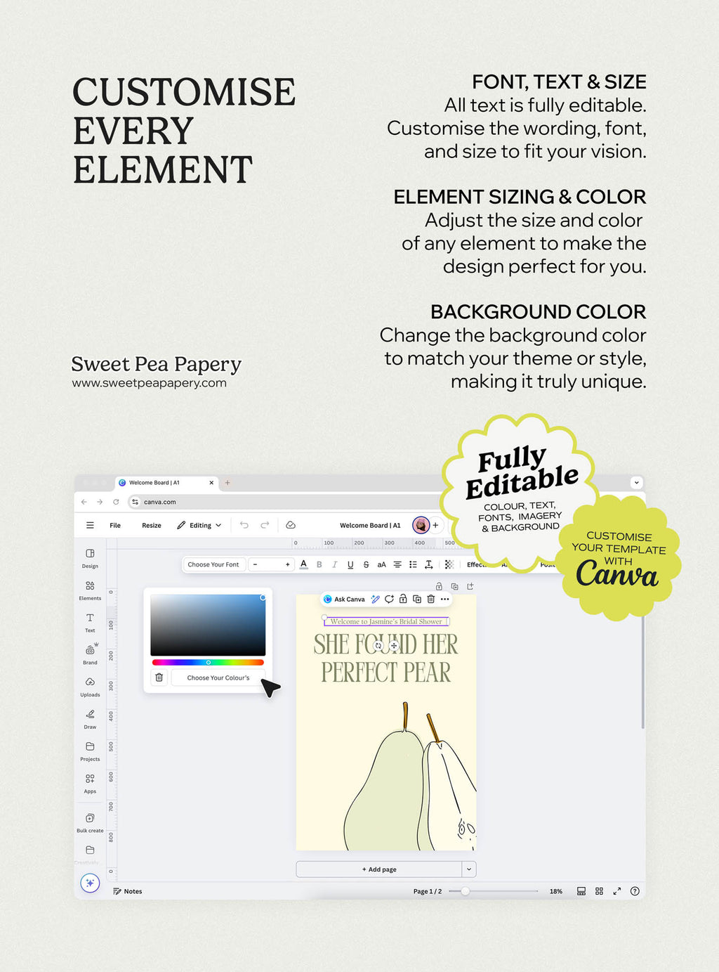 The Perfect Pear Invite Set