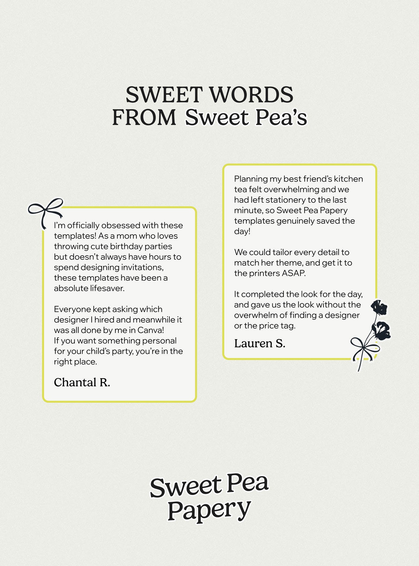 Sweet Pea Papery Gift Card