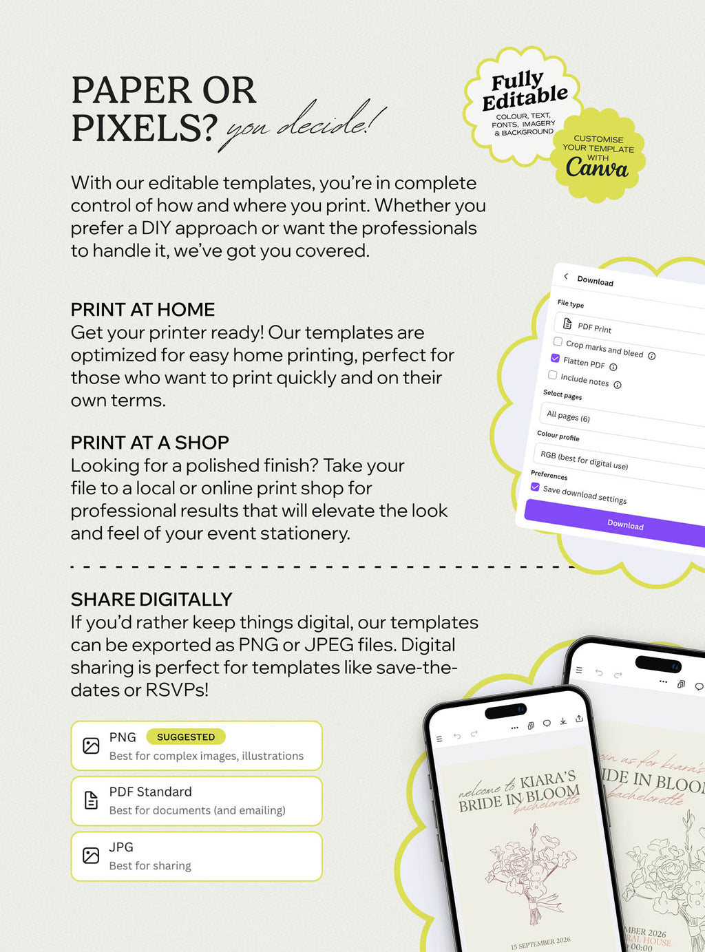 Bride in Bloom Invite Set