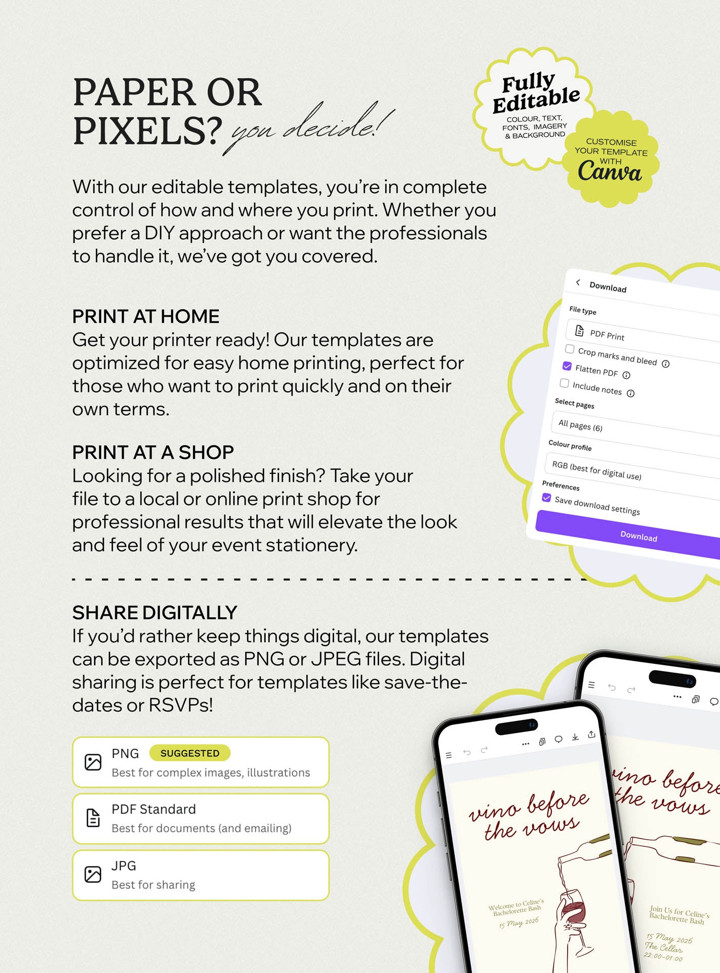 Vino before Vows Invite Set