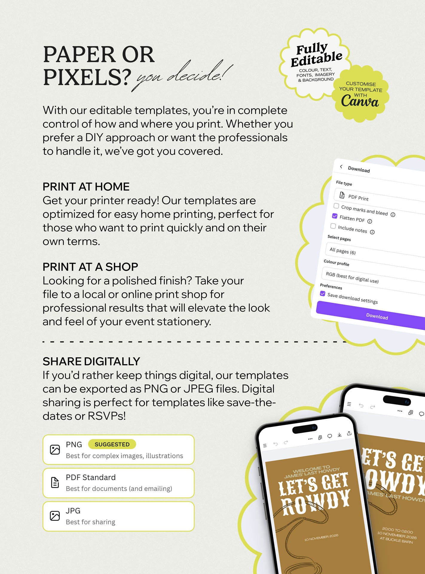 Let's Get Rowdy Invite Set