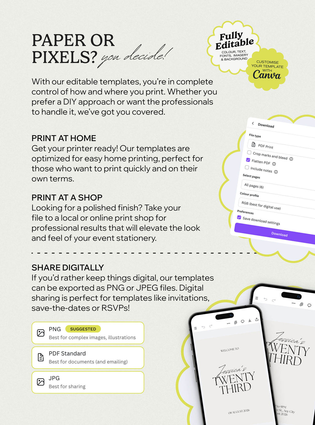 Modernmalist Invite & Welcome Board Set