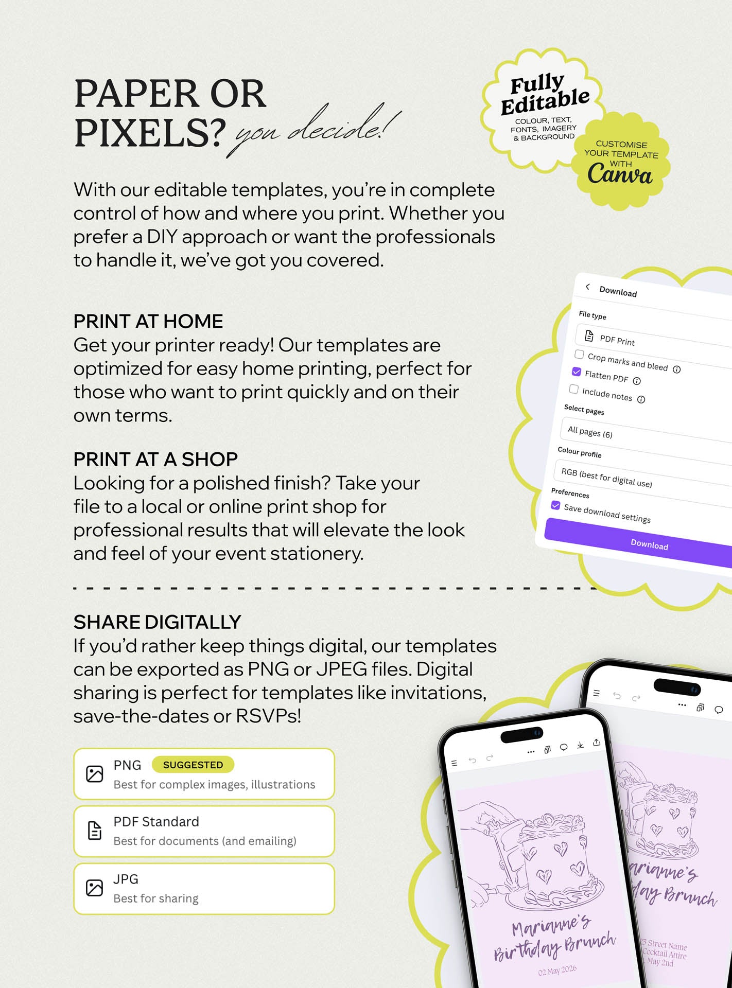 Lilac Slice Invite Set