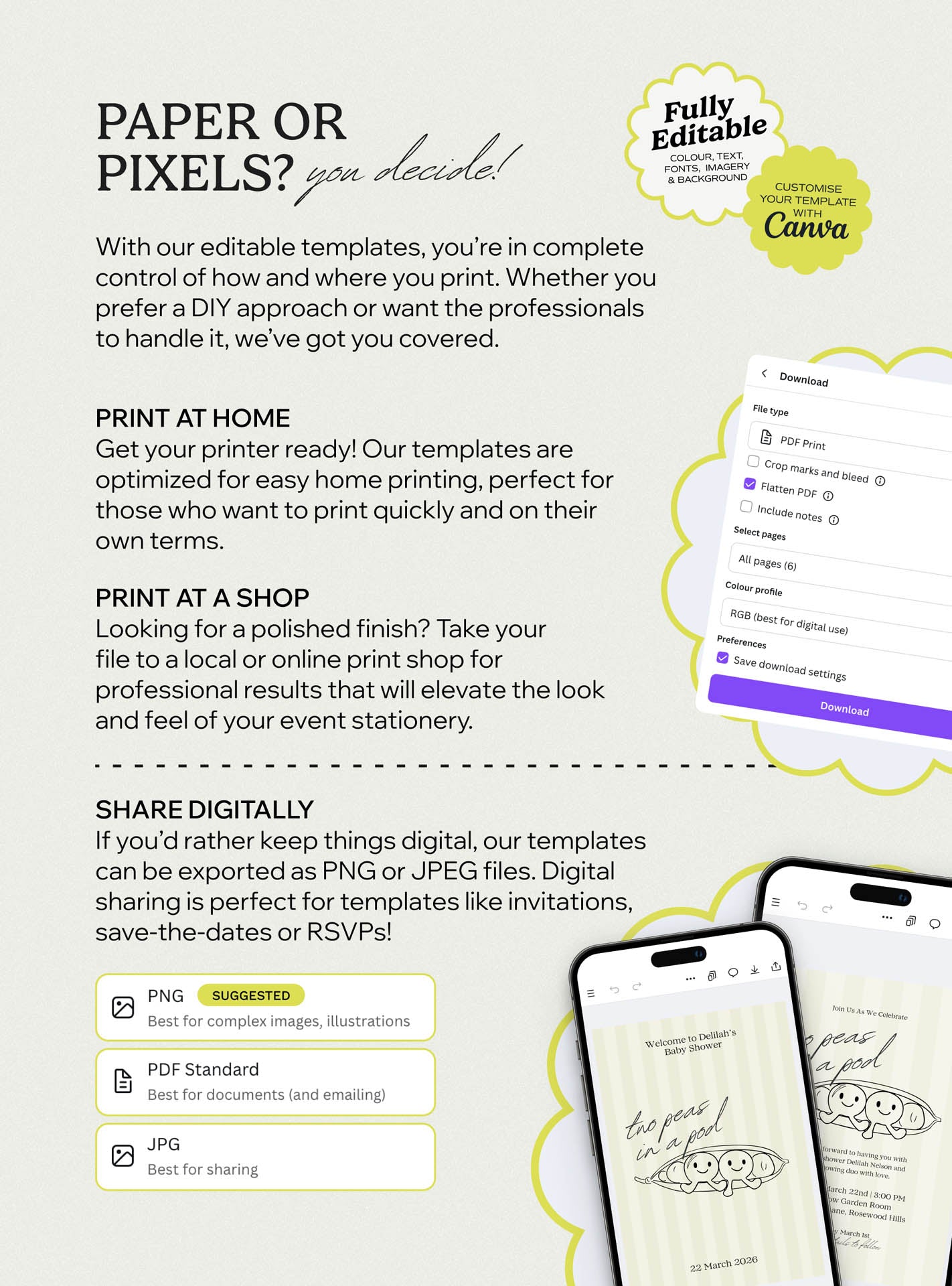 Two Peas in a Pod Invite Set