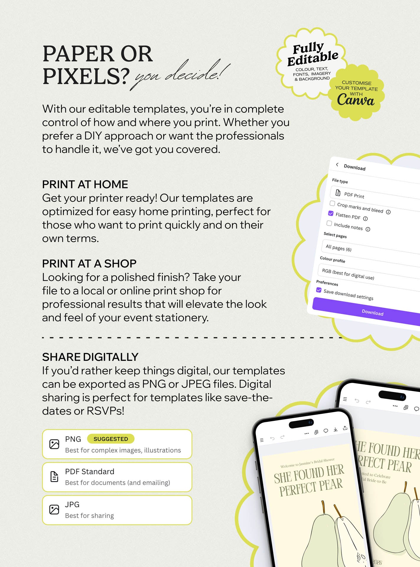 The Perfect Pear Invite Set