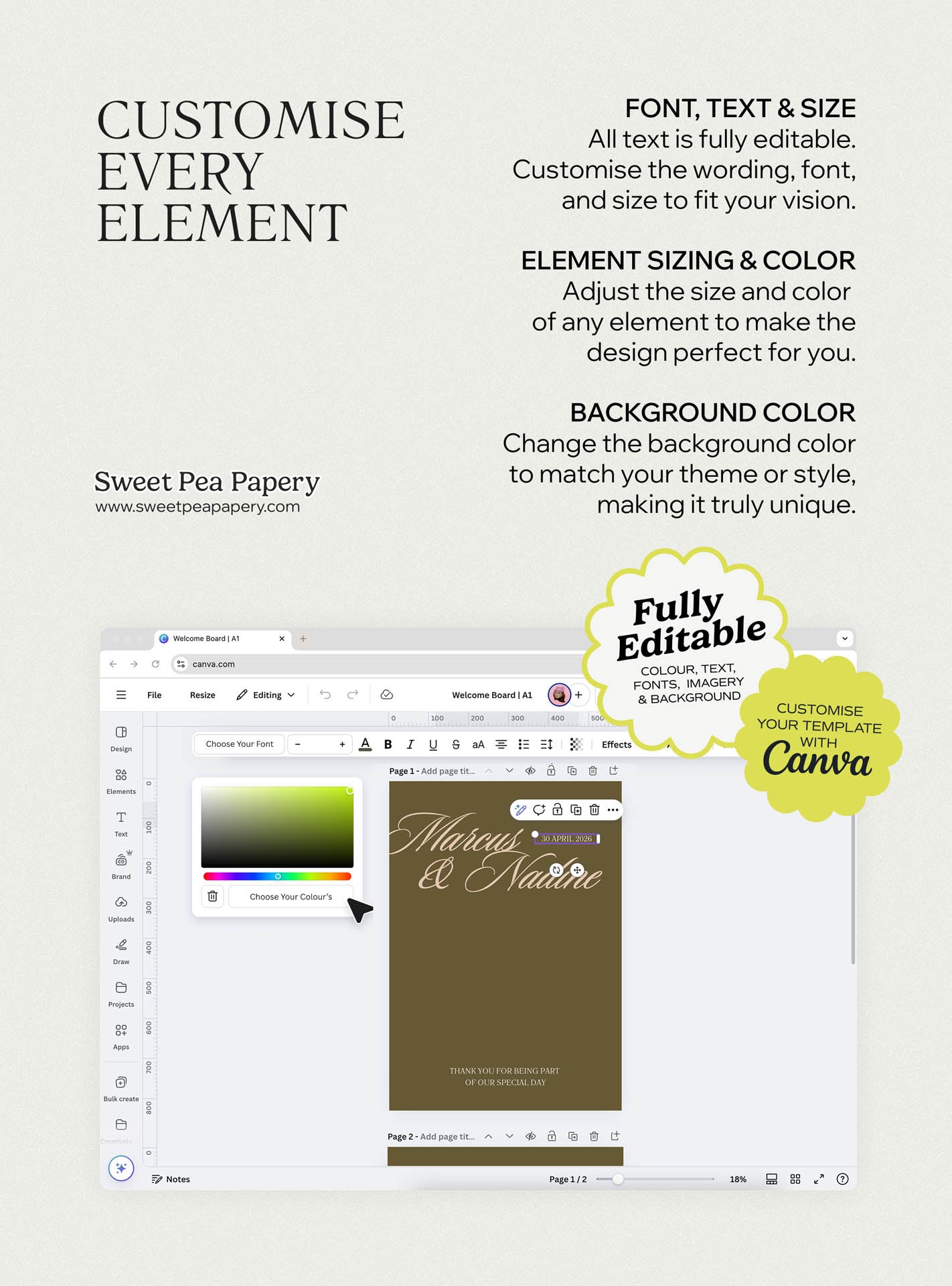 Customisable wedding stationery shown edited in Canva, featuring save the dates, wedding vow text and bridal vow layouts, designed as gift wedding templates using canva templates, canvas designs and powerpoint presentation templates for a beautiful wedding with love for story.