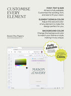 Customisable Harbour Wedding Collection stationery edited in Canva, featuring canva templates, canvas designs, powerpoint presentation templates styling, save the dates, wedding vow wording, and rsvps for a fully personalised beautiful wedding