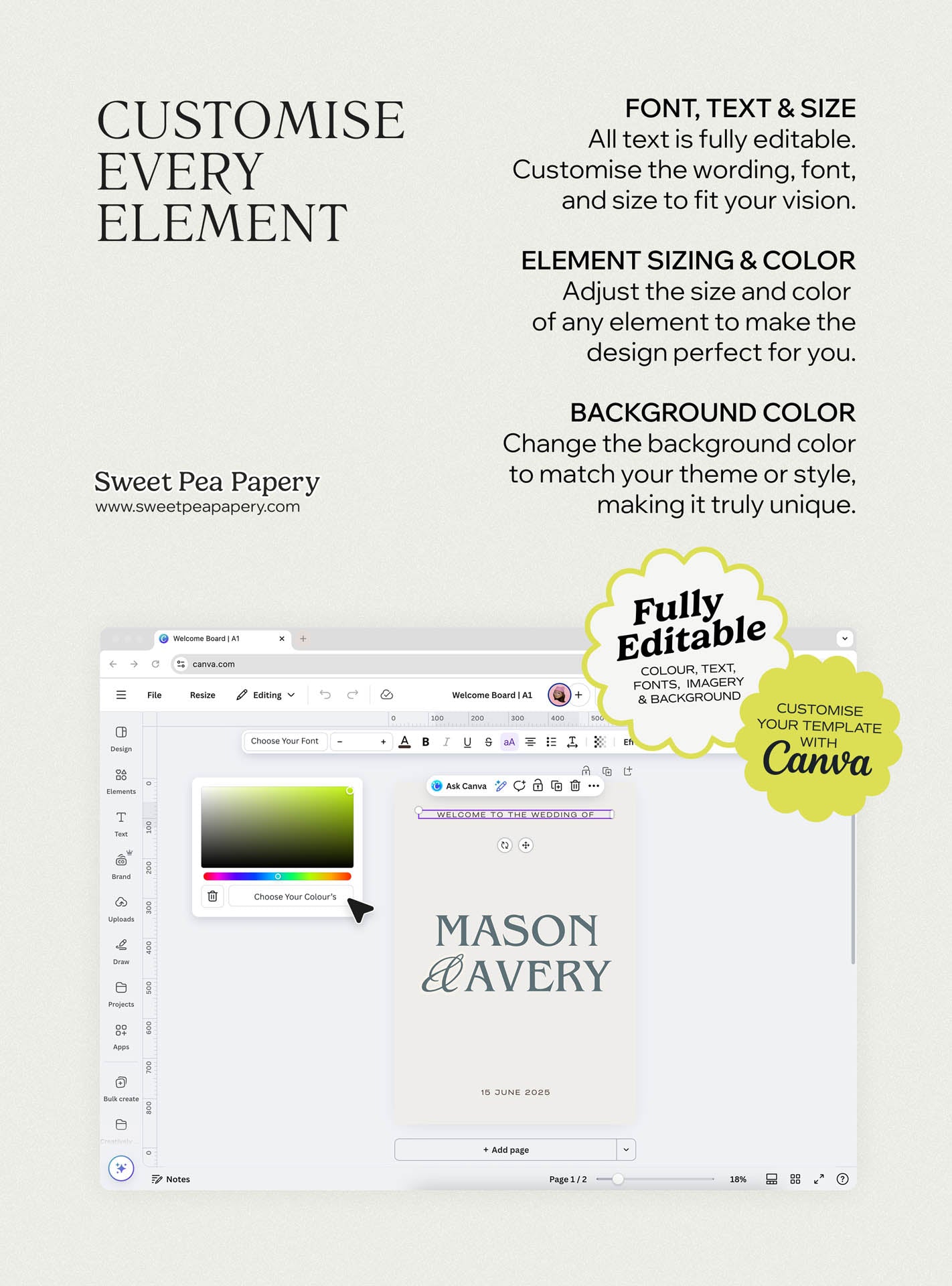 Customisable Harbour Wedding Collection stationery edited in Canva, featuring canva templates, canvas designs, powerpoint presentation templates styling, save the dates, wedding vow wording, and rsvps for a fully personalised beautiful wedding