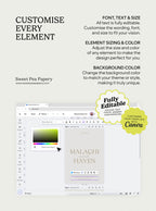 Customisable Modern Boho wedding stationery edited in Canva, featuring save the dates, wedding vow text and bridal vow layouts, created as gift wedding templates using canva templates, canva designs, powerpoint presentation templates and flexible sizing.